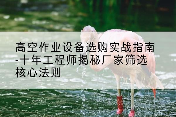 连山剪叉式升降机厂家-高空作业设备选购实战指南-十年工程师揭秘厂家筛选核心法则