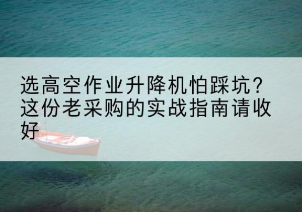 连山高空作业升降机厂家推荐-选高空作业升降机怕踩坑？这份老采购的实战指南请收好